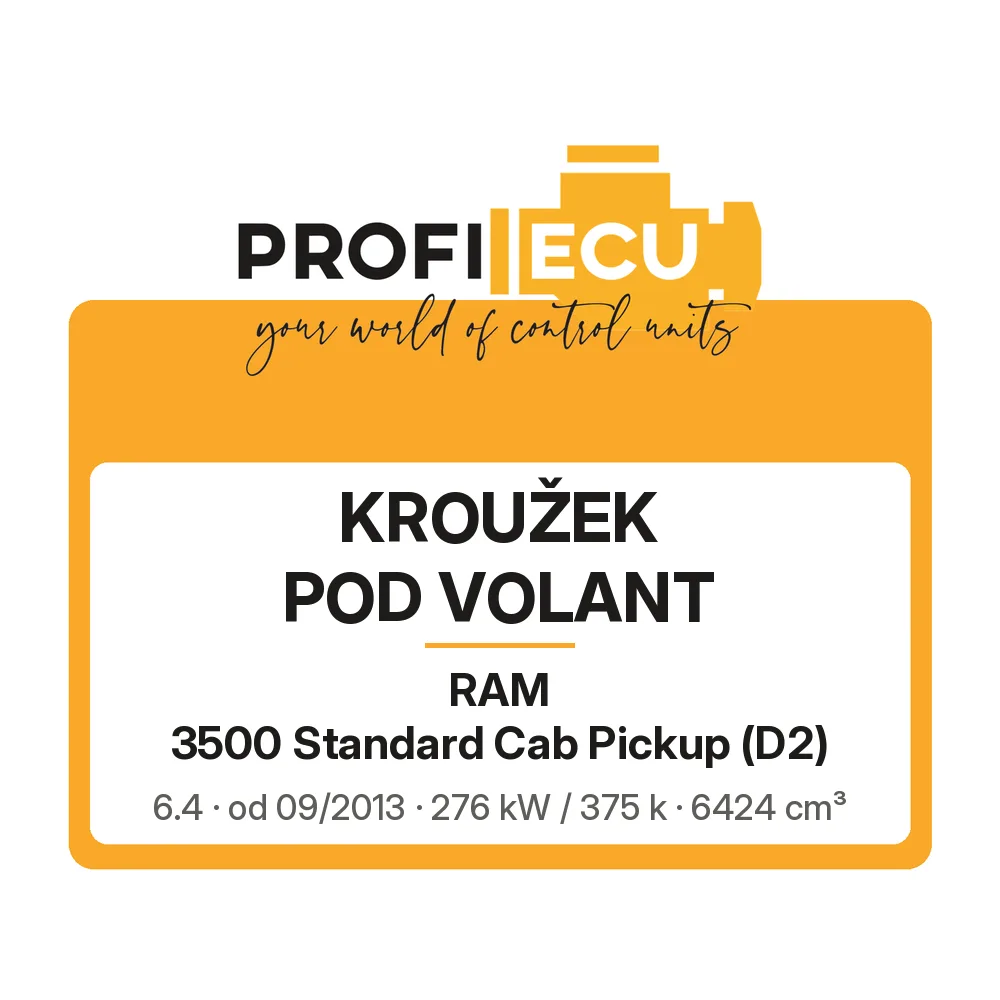 Etiketa ProfiECU: Kroužek pod volant pro RAM 3500 Standard Cab Pickup 6.4 276 kW