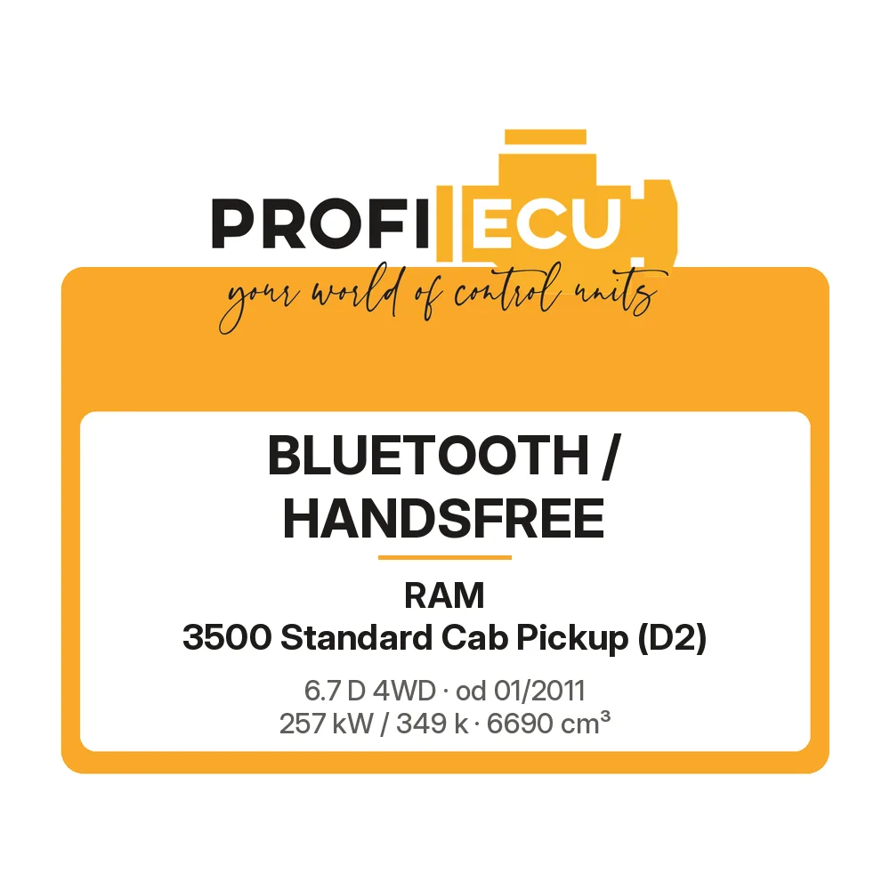 Etiketa ProfiECU: Bluetooth / Handsfree pro RAM 3500 Standard Cab Pickup 6.7 D 4WD 257 kW