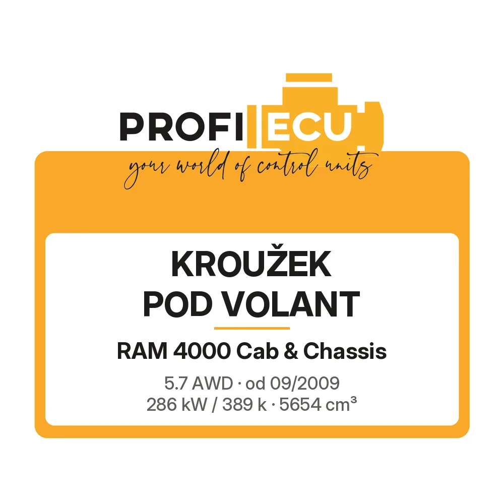 Etiketa ProfiECU: Kroužek pod volant pro RAM 4000 Cab & Chassis 5.7 AWD 286 kW