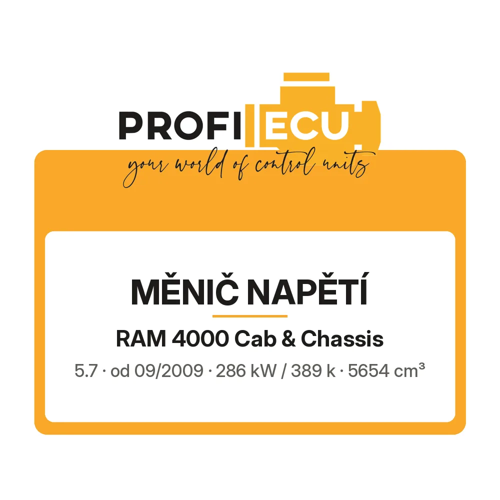 Etiketa ProfiECU: Měnič napětí pro RAM 4000 Cab & Chassis 5.7 286 kW