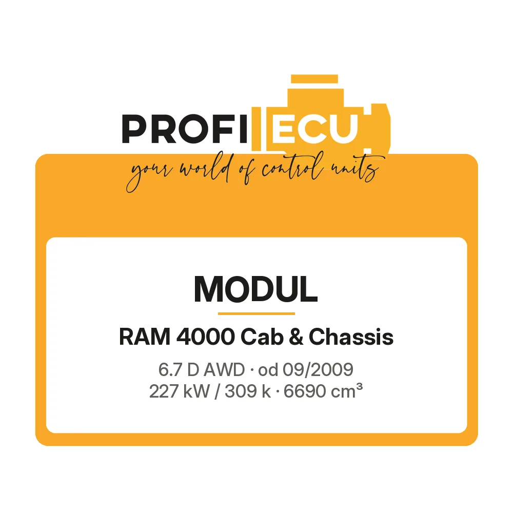 Etiketa ProfiECU: Modul pro RAM 4000 Cab & Chassis 6.7 D AWD 227 kW