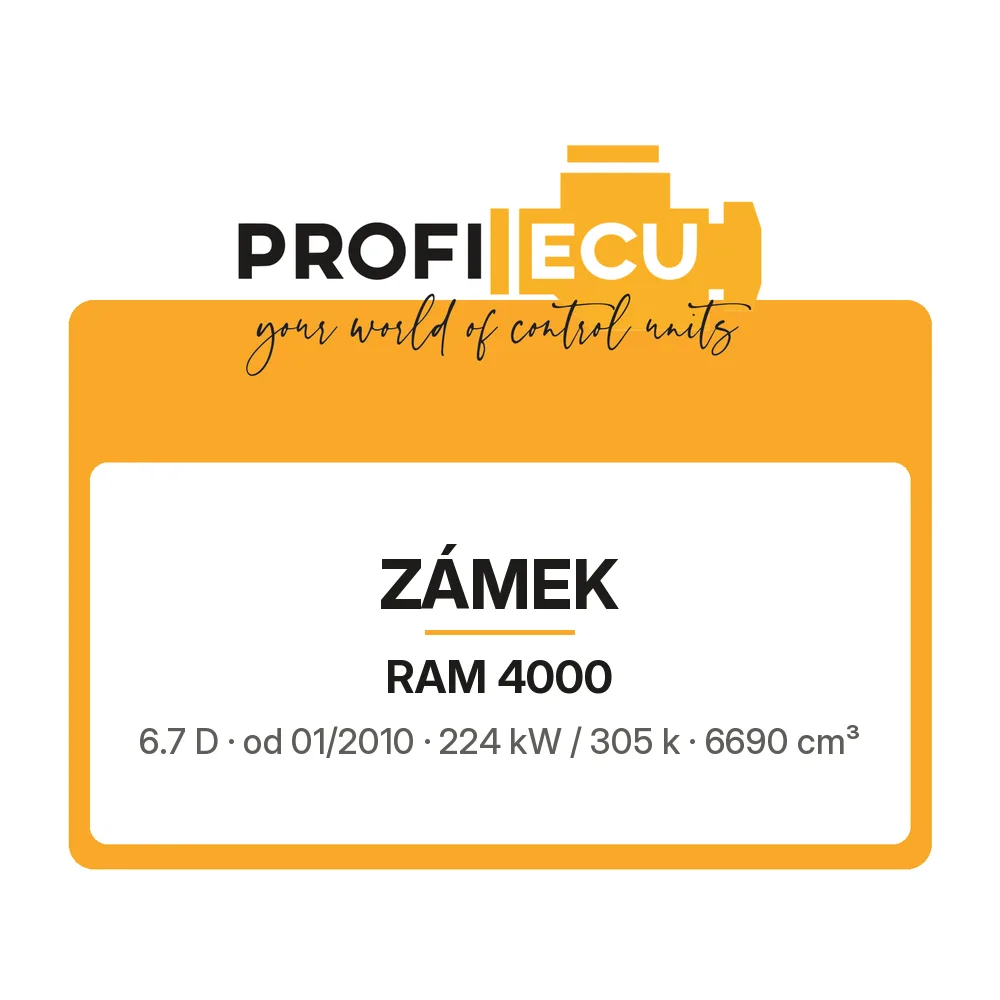 Etiketa ProfiECU: Zámek pro RAM 4000 6.7 D 224 kW