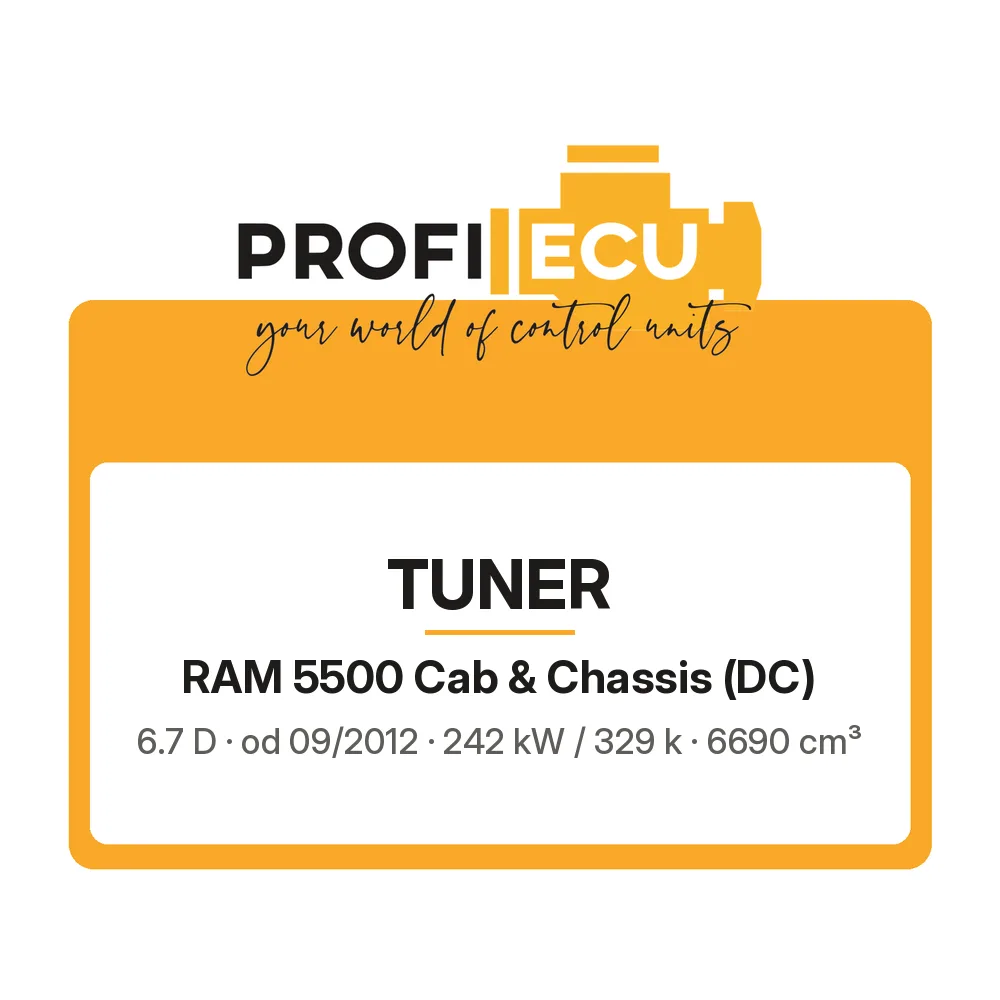 Etiketa ProfiECU: Tuner pro RAM 5500 Cab & Chassis 6.7 D 242 kW