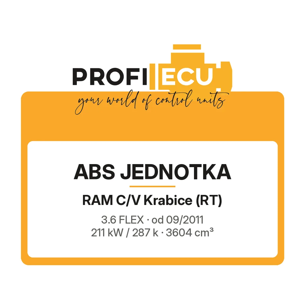 Etiketa ProfiECU: ABS jednotka pro RAM C/V Krabice 3.6 FLEX 211 kW