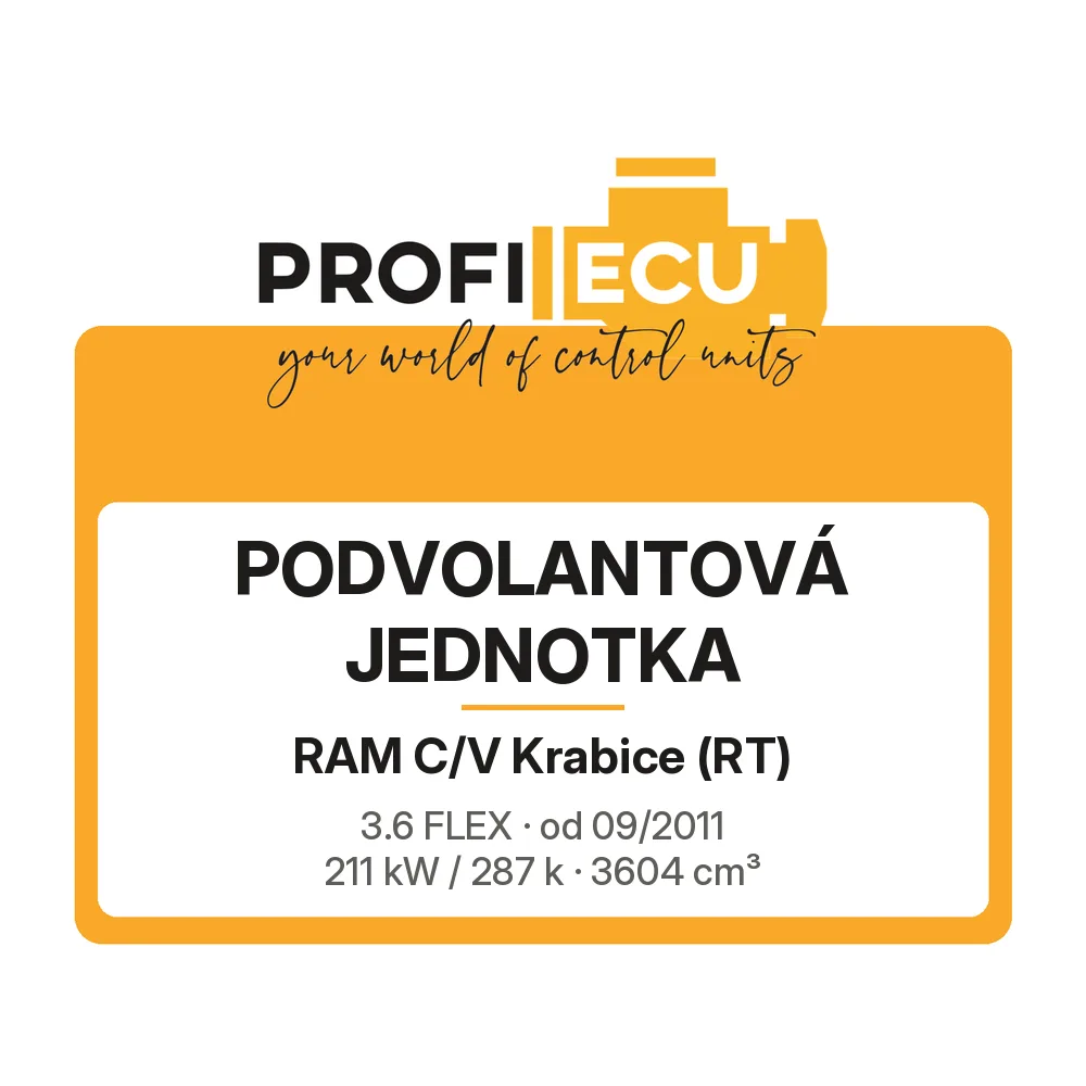 Etiketa ProfiECU: Podvolantová jednotka pro RAM C/V Krabice 3.6 FLEX 211 kW