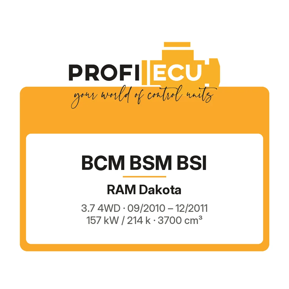 Etiketa ProfiECU: BCM BSM BSI pro RAM Dakota 3.7 4WD 157 kW