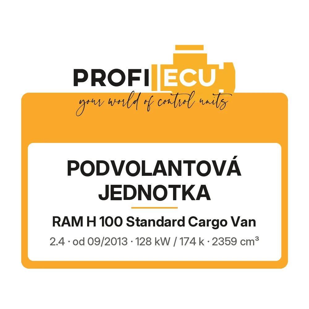 Etiketa ProfiECU: Podvolantová jednotka pro RAM H 100 Standard Cargo Van 2.4 128 kW