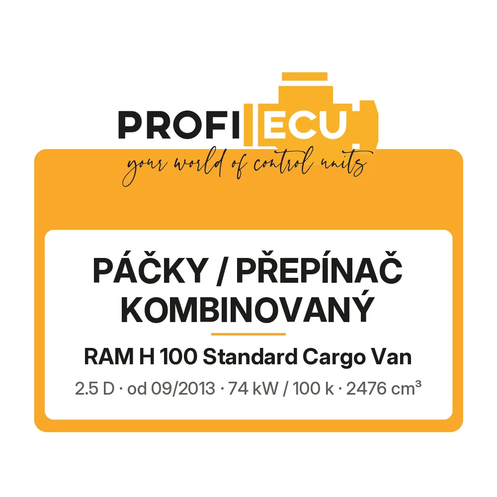 Etiketa ProfiECU: Páčky / Přepínač kombinovaný pro RAM H 100 Standard Cargo Van 2.5 D 74 kW