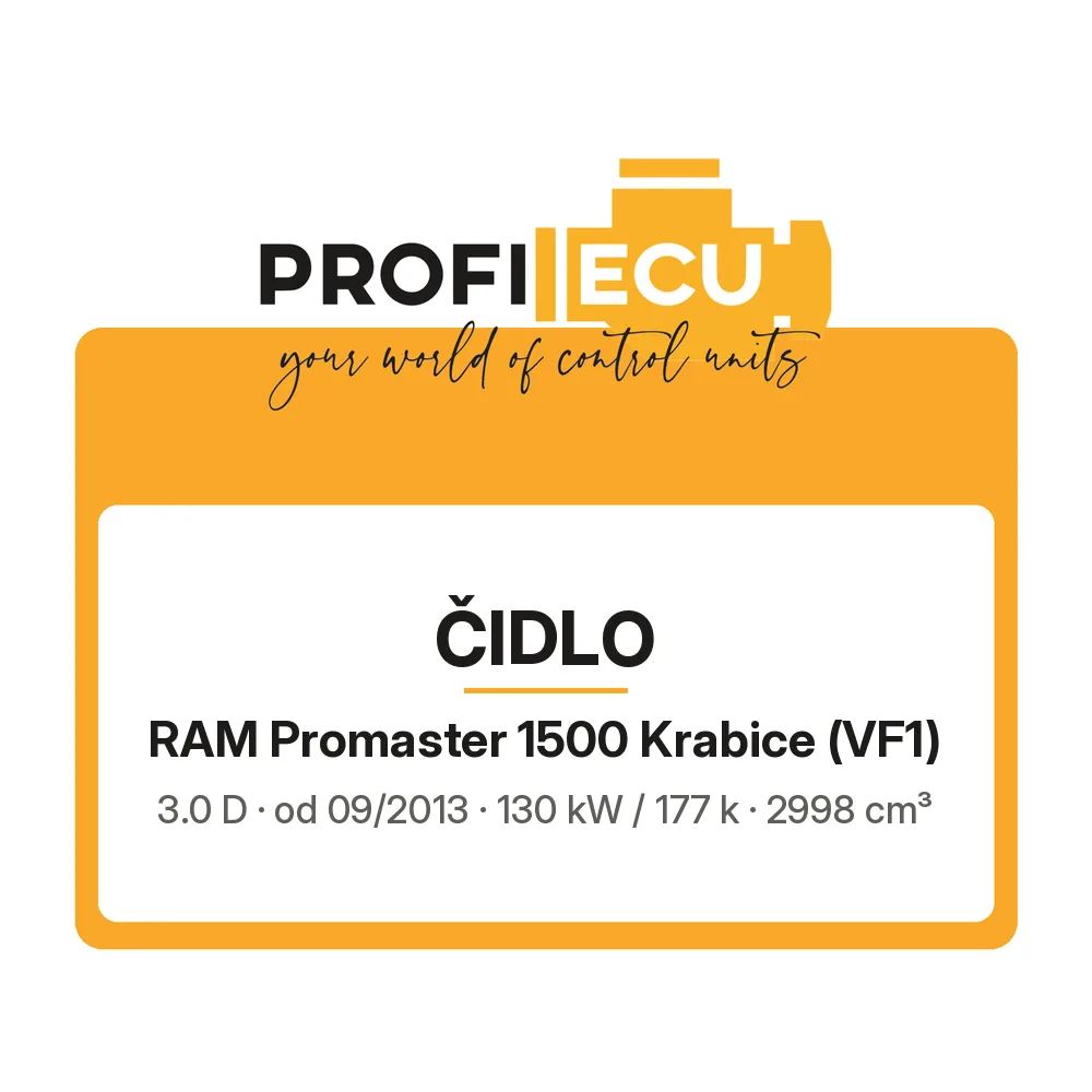 Etiketa ProfiECU: Čidlo pro RAM Promaster 1500 Krabice 3.0 D 130 kW
