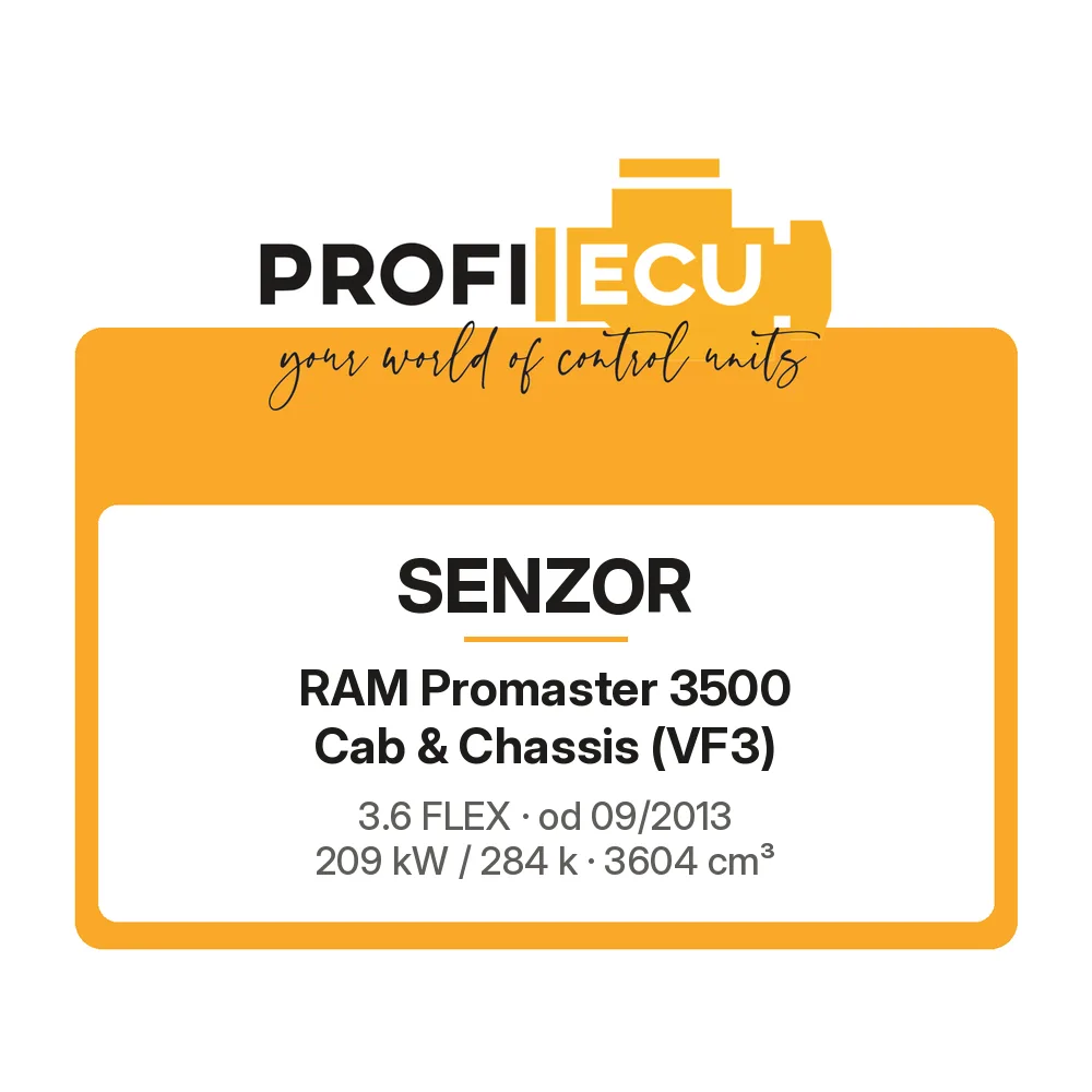 Etiketa ProfiECU: Senzor pro RAM Promaster 3500 Cab & Chassis 3.6 FLEX 209 kW