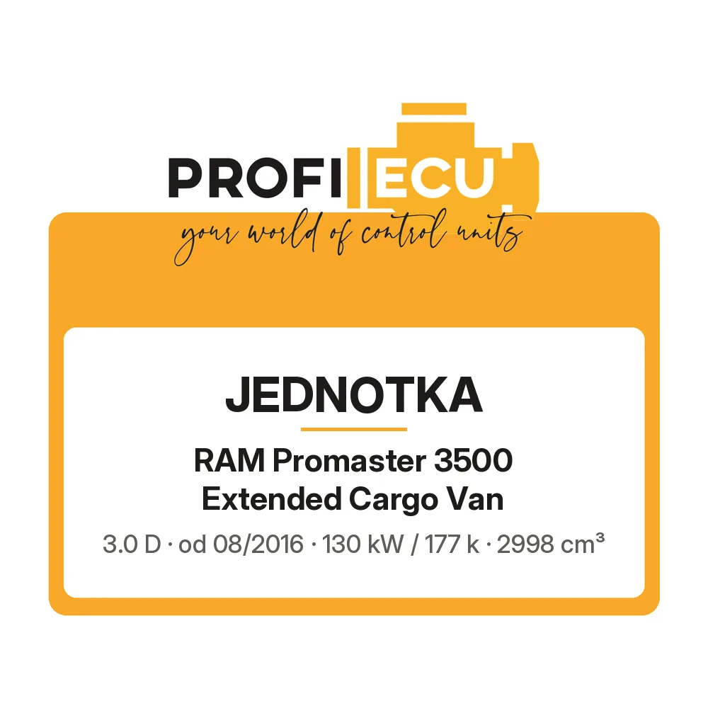 Etiketa ProfiECU: Jednotka pro RAM Promaster 3500 Extended Cargo Van 3.0 D 130 kW