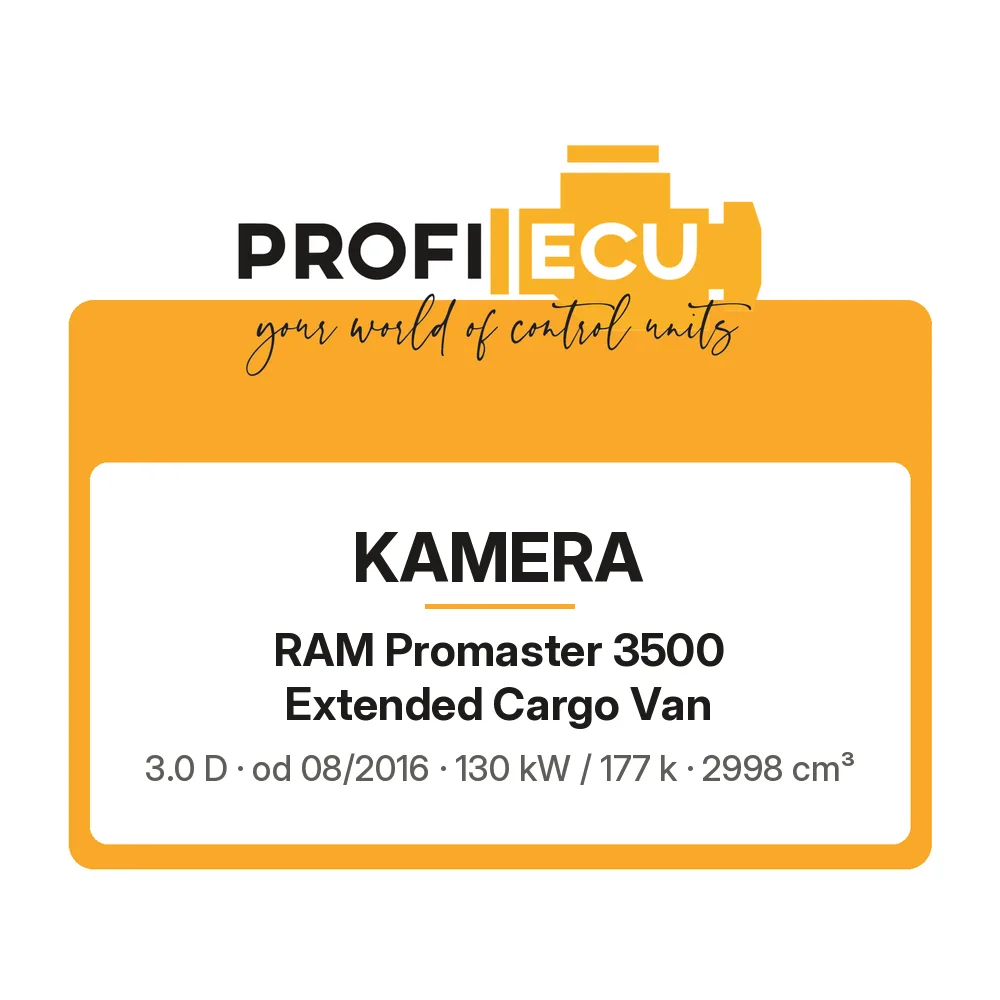 Etiketa ProfiECU: Kamera pro RAM Promaster 3500 Extended Cargo Van 3.0 D 130 kW