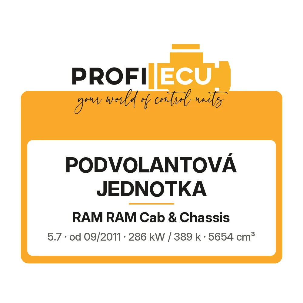 Etiketa ProfiECU: Podvolantová jednotka pro RAM RAM Cab & Chassis 5.7 286 kW