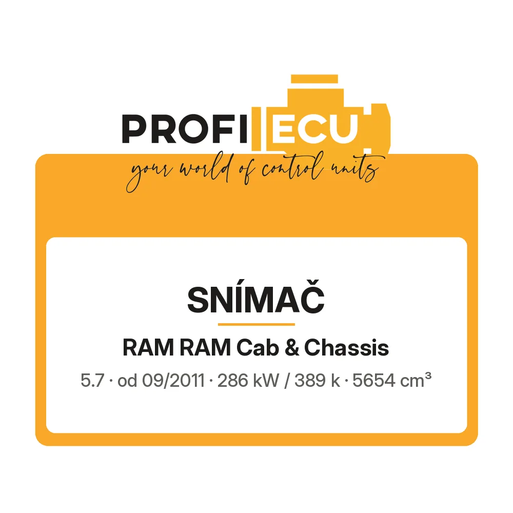 Etiketa ProfiECU: Snímač pro RAM RAM Cab & Chassis 5.7 286 kW