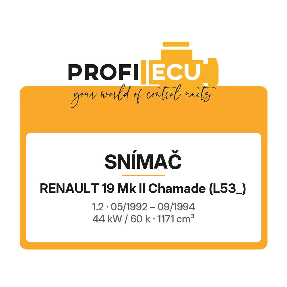 Etiketa ProfiECU: Snímač pro Renault 19 Mk II Chamade 1.2 44 kW