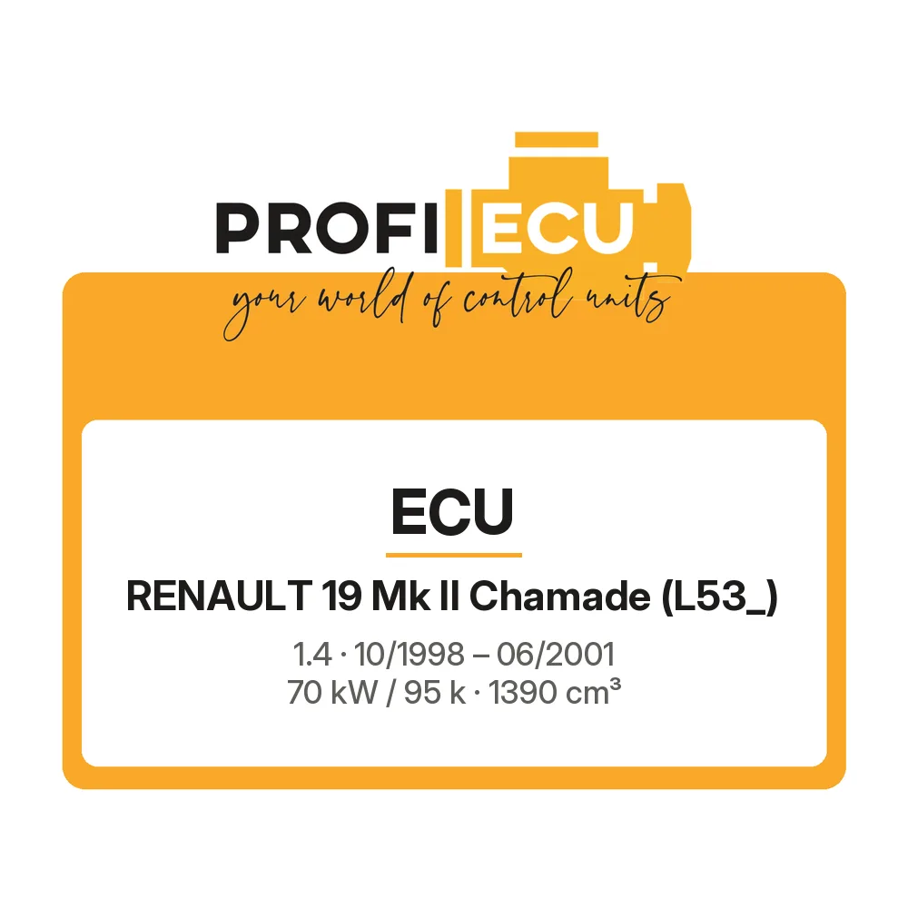 Etiketa ProfiECU: ECU pro Renault 19 Mk II Chamade 1.4 70 kW