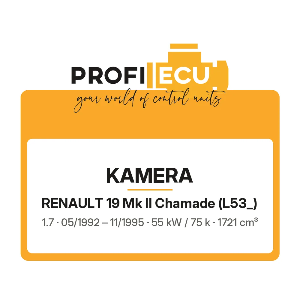 Etiketa ProfiECU: Kamera pro Renault 19 Mk II Chamade 1.7 55 kW