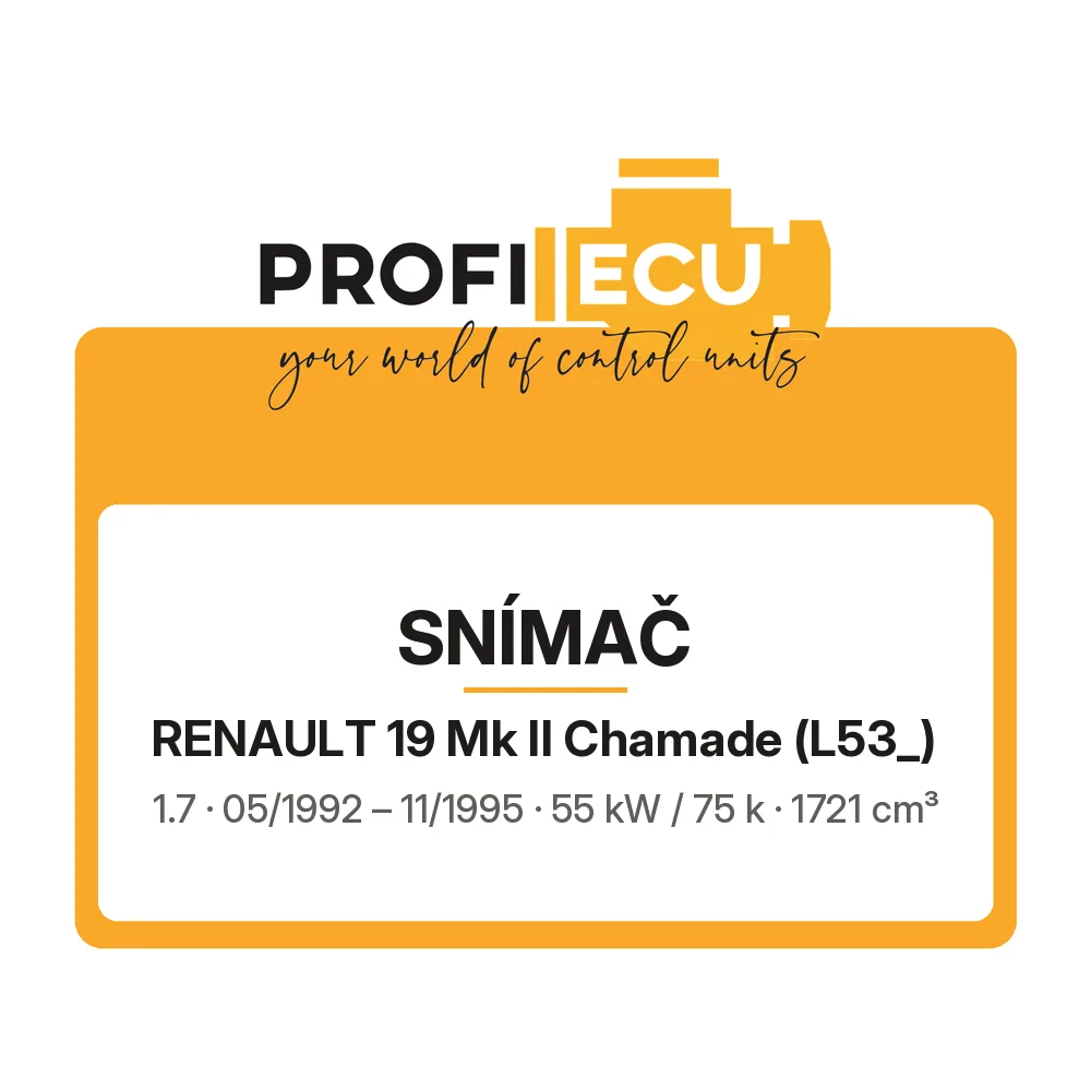 Etiketa ProfiECU: Snímač pro Renault 19 Mk II Chamade 1.7 55 kW