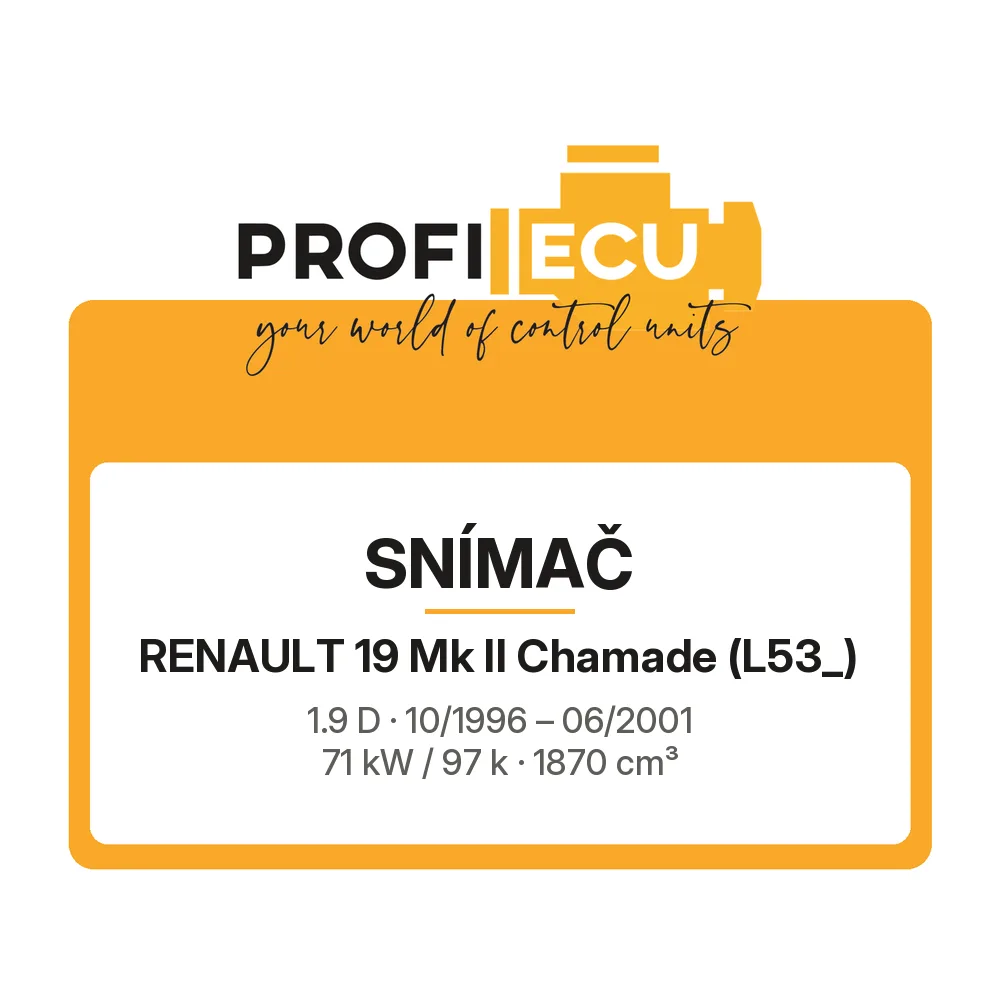 Etiketa ProfiECU: Snímač pro Renault 19 Mk II Chamade 1.9 D 71 kW