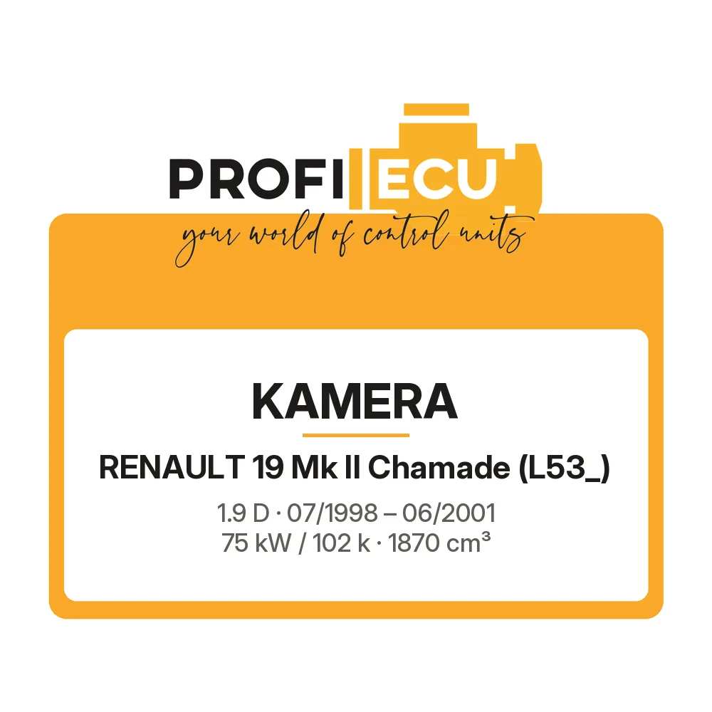 Etiketa ProfiECU: Kamera pro Renault 19 Mk II Chamade 1.9 D 75 kW