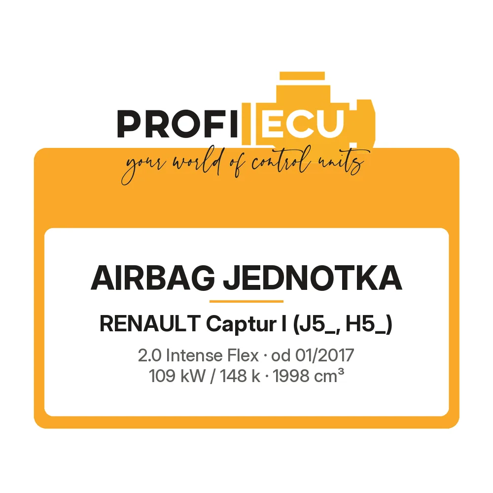 Etiketa ProfiECU: Airbag jednotka pro Renault Captur I 2.0 Intense Flex 109 kW