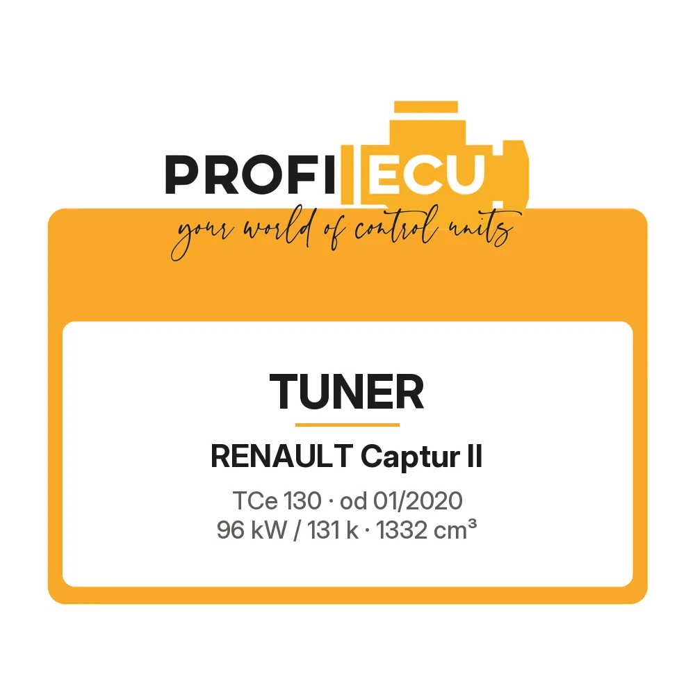 Etiketa ProfiECU: Tuner pro Renault Captur II TCe 130 96 kW
