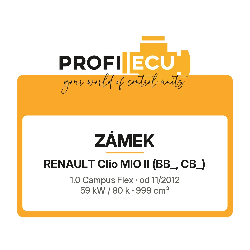 Etiketa ProfiECU: Zámek pro Renault Clio MIO II 1.0 Campus Flex 59 kW