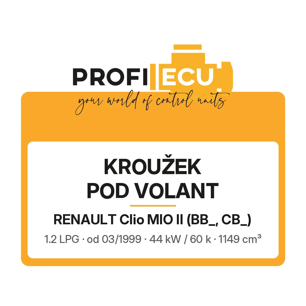 Etiketa ProfiECU: Kroužek pod volant pro Renault Clio MIO II 1.2 LPG 44 kW