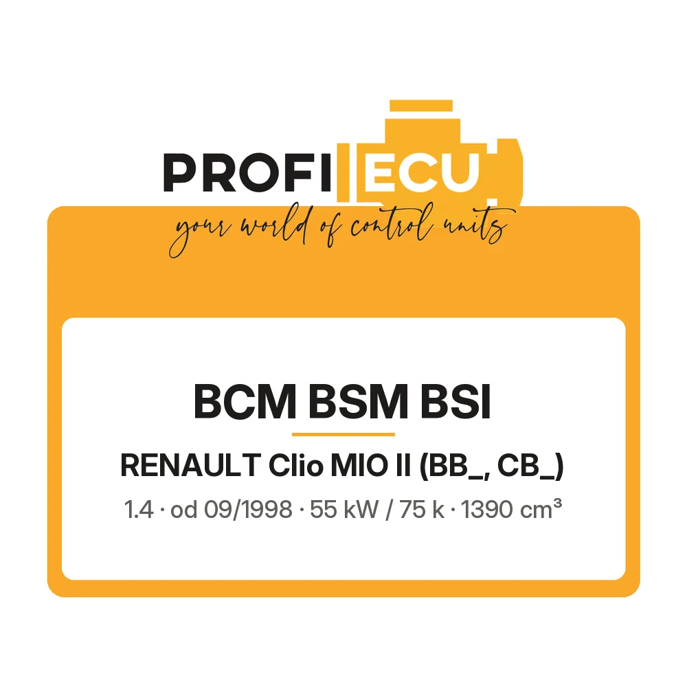 Etiketa ProfiECU: BCM BSM BSI pro Renault Clio MIO II 1.4 55 kW