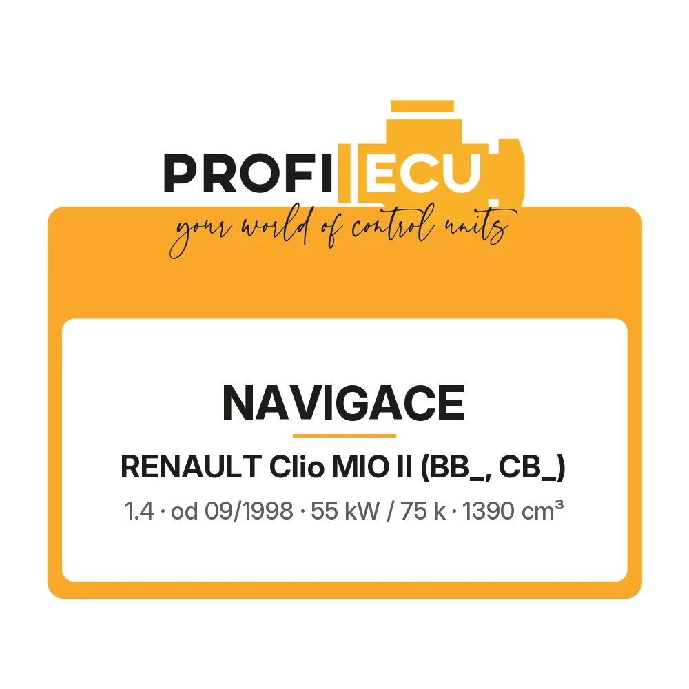 Etiketa ProfiECU: Navigace pro Renault Clio MIO II 1.4 55 kW