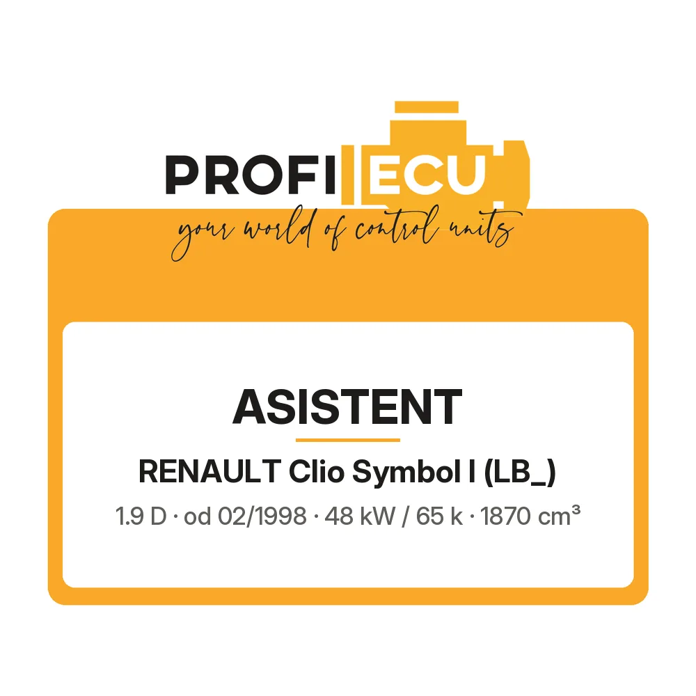 Etiketa ProfiECU: ASISTENT pro Renault Clio Symbol I 1.9 D 48 kW
