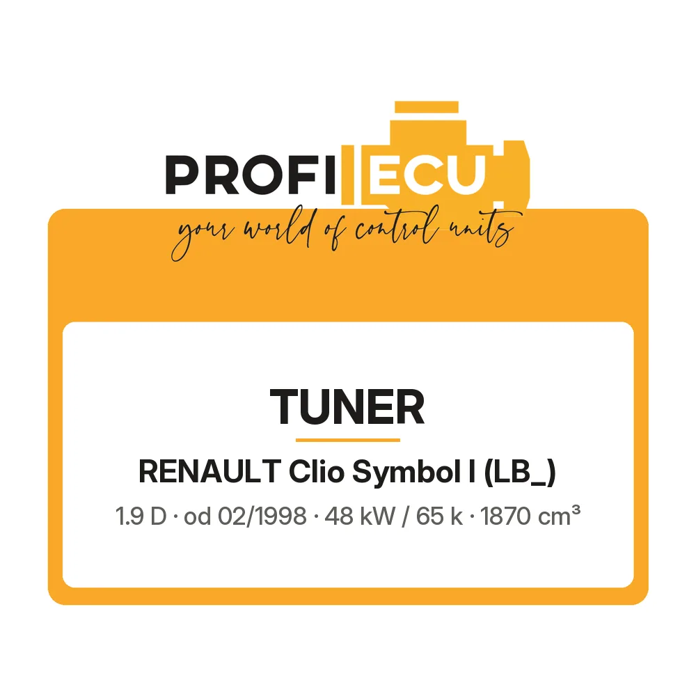 Etiketa ProfiECU: Tuner pro Renault Clio Symbol I 1.9 D 48 kW