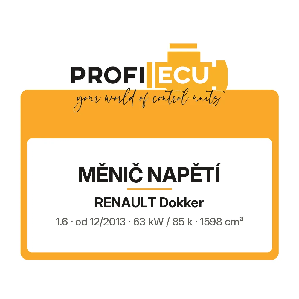 Etiketa ProfiECU: Měnič napětí pro Renault Dokker 1.6 63 kW