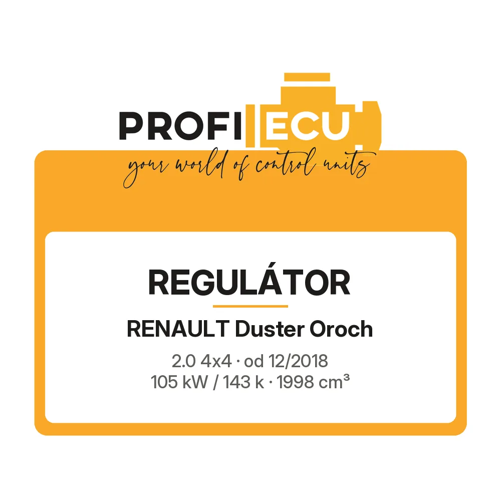 Etiketa ProfiECU: Regulátor pro Renault Duster Oroch 2.0 4x4 105 kW