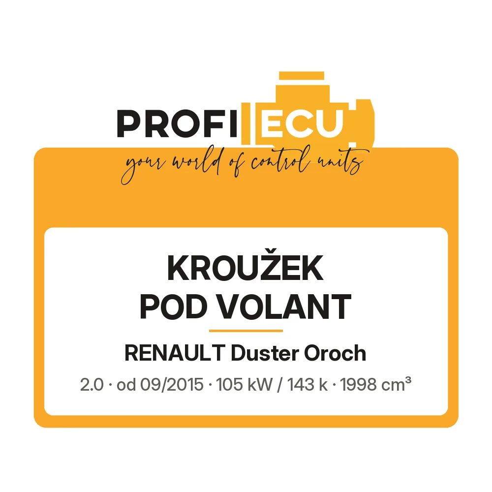 Etiketa ProfiECU: Kroužek pod volant pro Renault Duster Oroch 2.0 105 kW