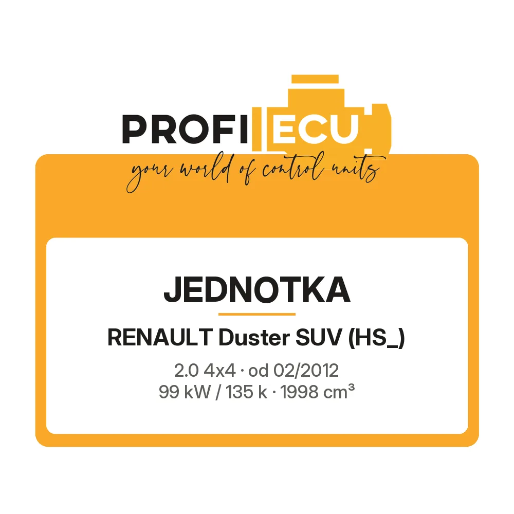 Etiketa ProfiECU: Jednotka pro Renault Duster SUV 2.0 4x4 99 kW