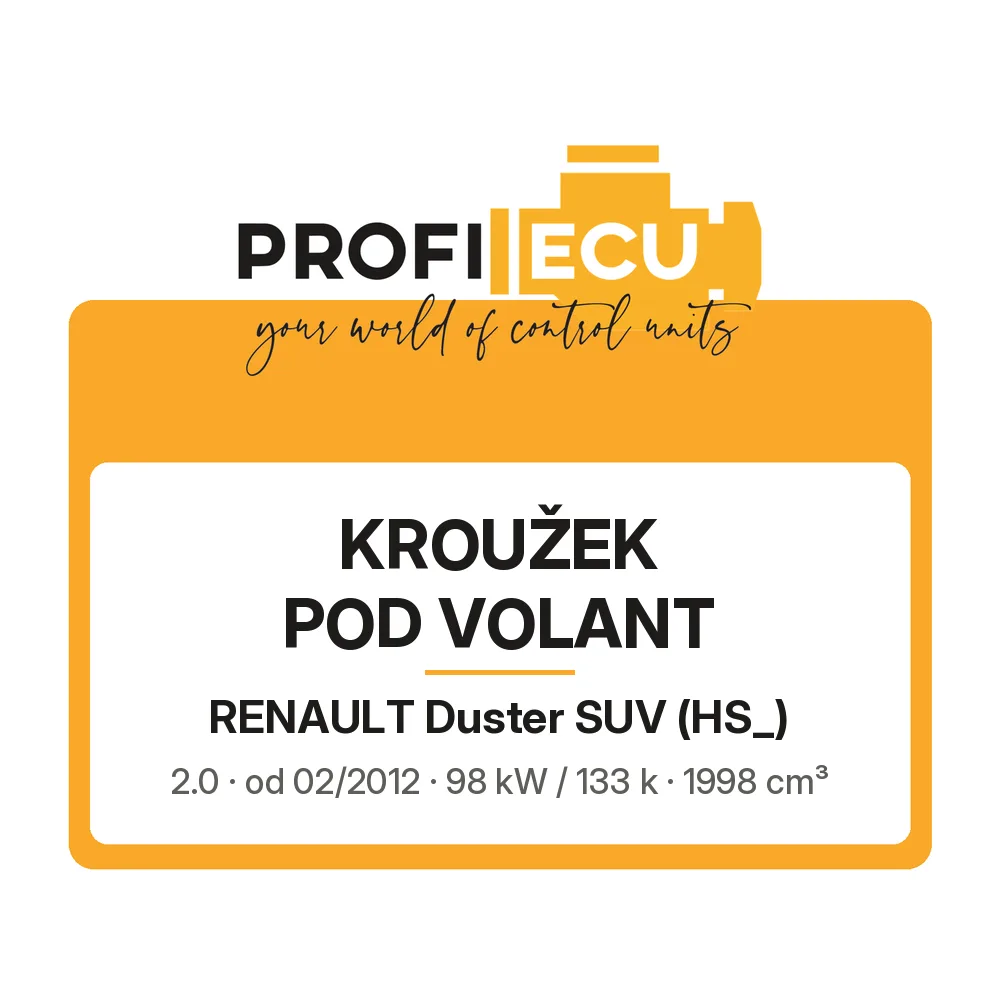 Etiketa ProfiECU: Kroužek pod volant pro Renault Duster SUV 2.0 98 kW