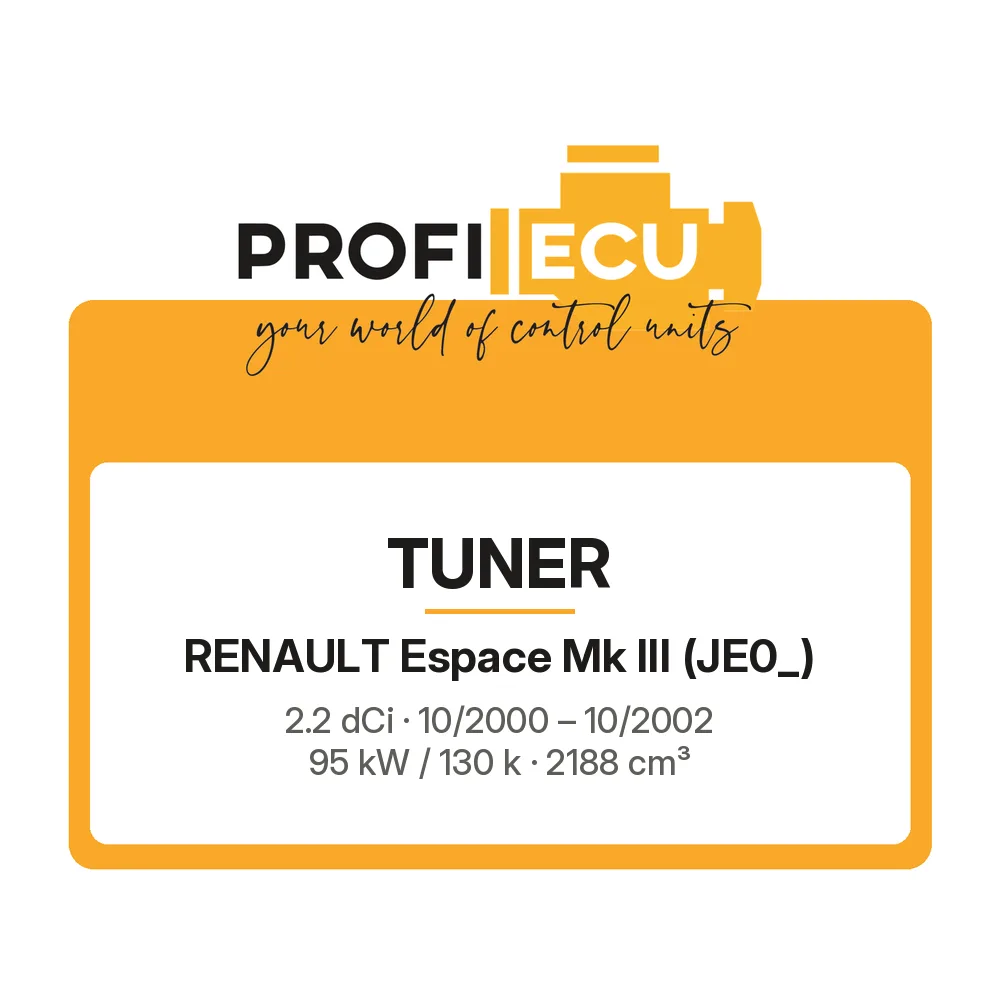 Etiketa ProfiECU: Tuner pro Renault Espace Mk III 2.2 dCi 95 kW