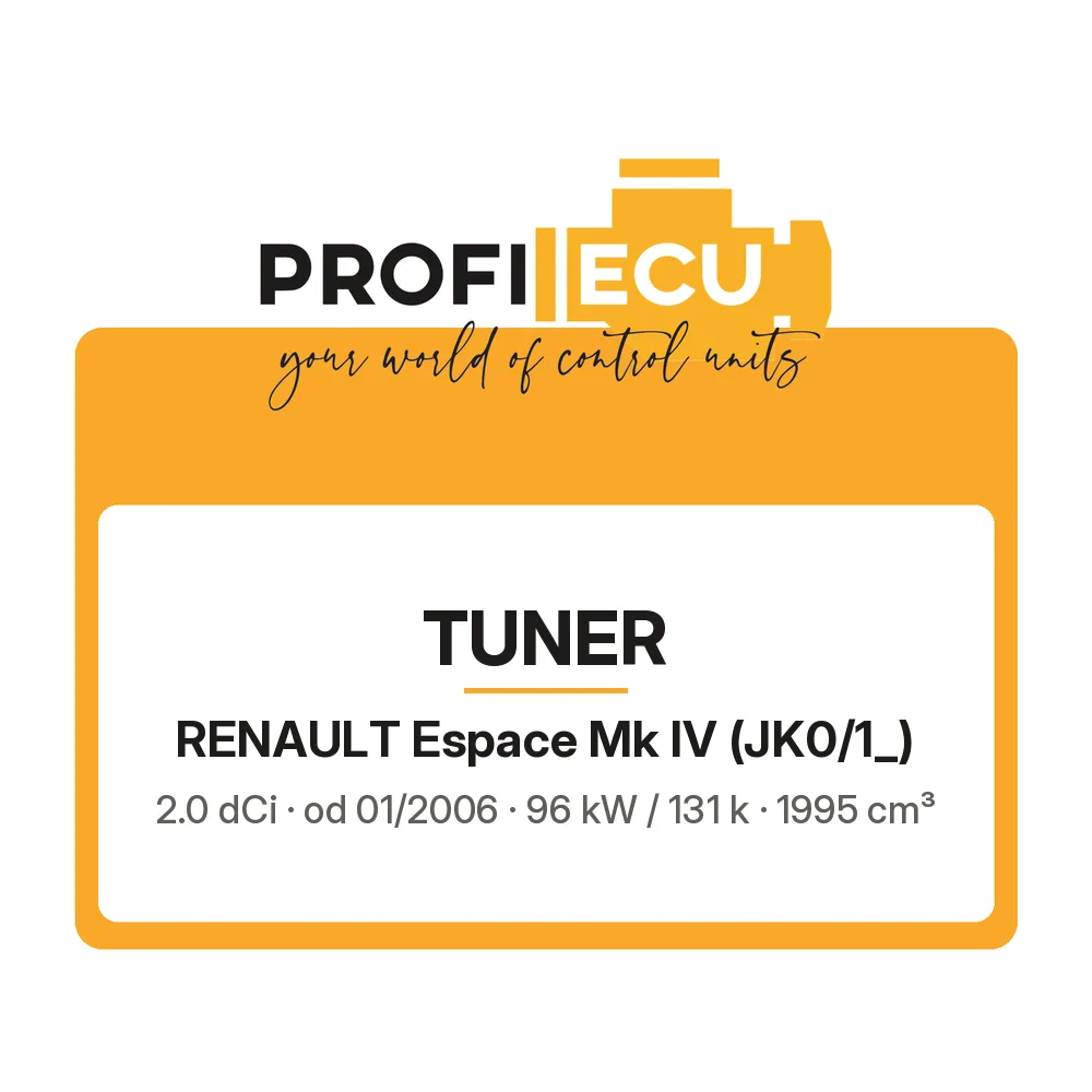 Etiketa ProfiECU: Tuner pro Renault Espace Mk IV 2.0 dCi 96 kW
