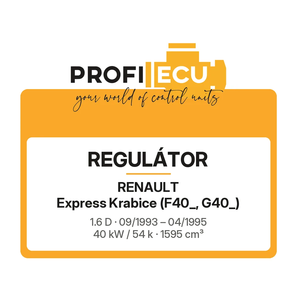 Etiketa ProfiECU: Regulátor pro Renault Express Krabice 1.6 D 40 kW