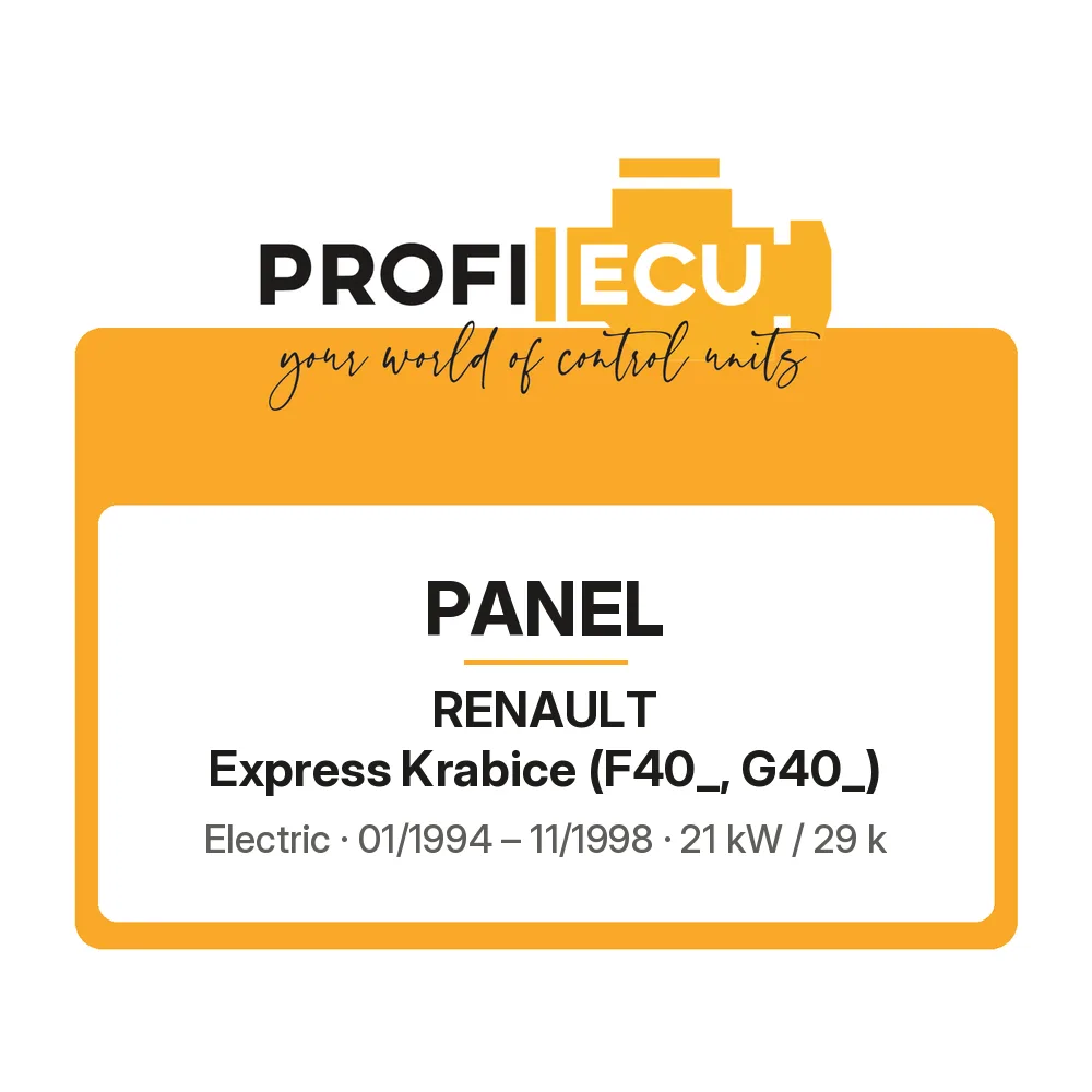 Etiketa ProfiECU: Panel pro Renault Express Krabice Electric