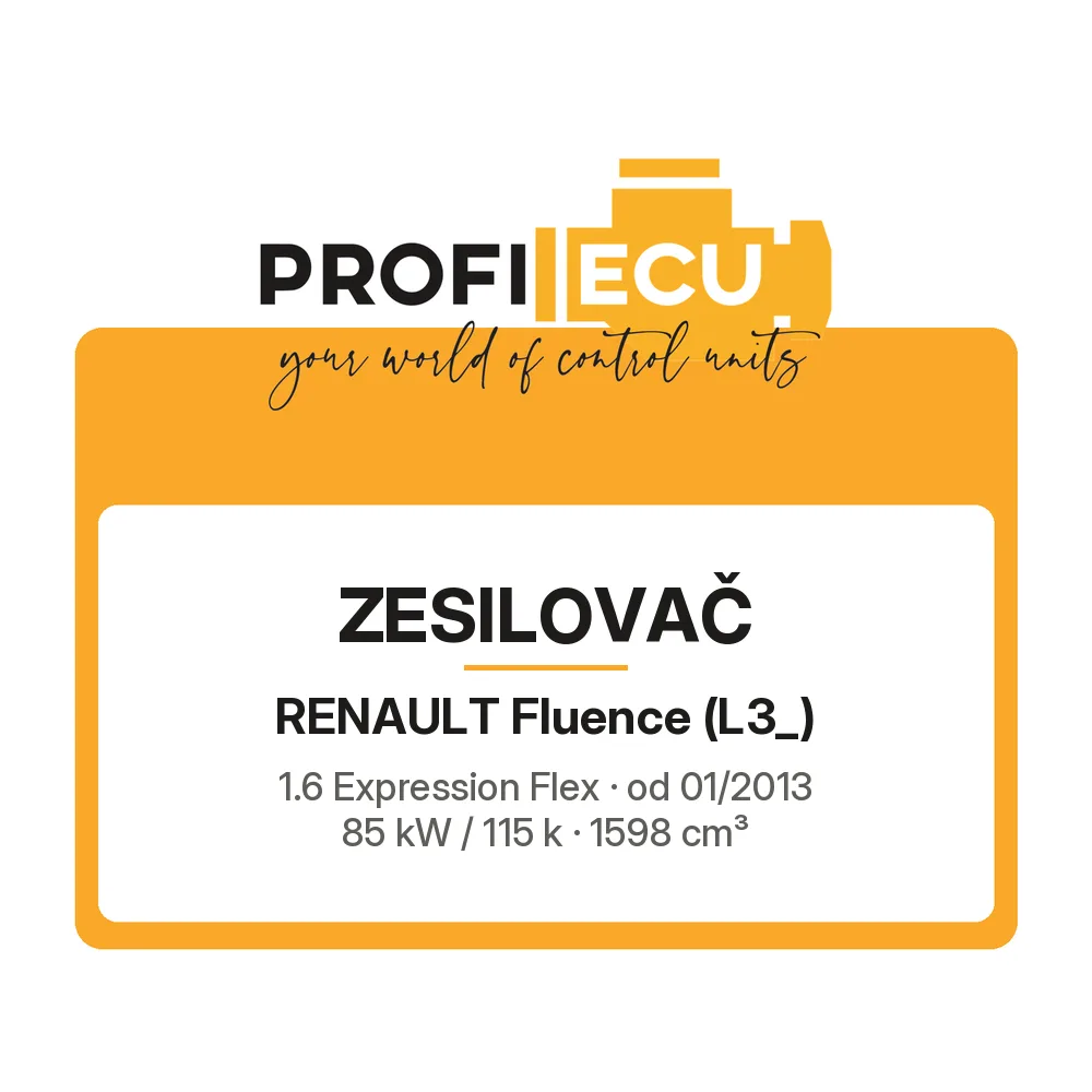 Etiketa ProfiECU: Zesilovač pro Renault Fluence 1.6 Expression Flex 85 kW
