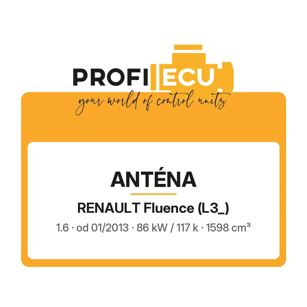 Etiketa ProfiECU: Anténa pro Renault Fluence 1.6 86 kW
