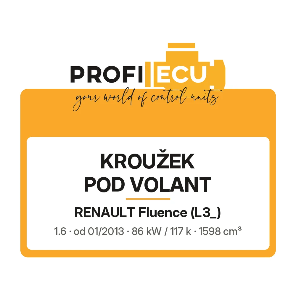 Etiketa ProfiECU: Kroužek pod volant pro Renault Fluence 1.6 86 kW