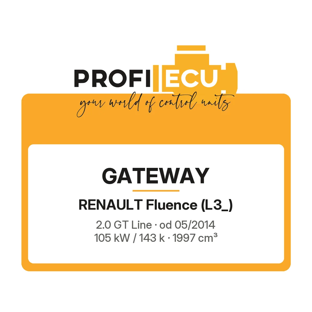 Etiketa ProfiECU: GATEWAY pro Renault Fluence 2.0 GT Line 105 kW