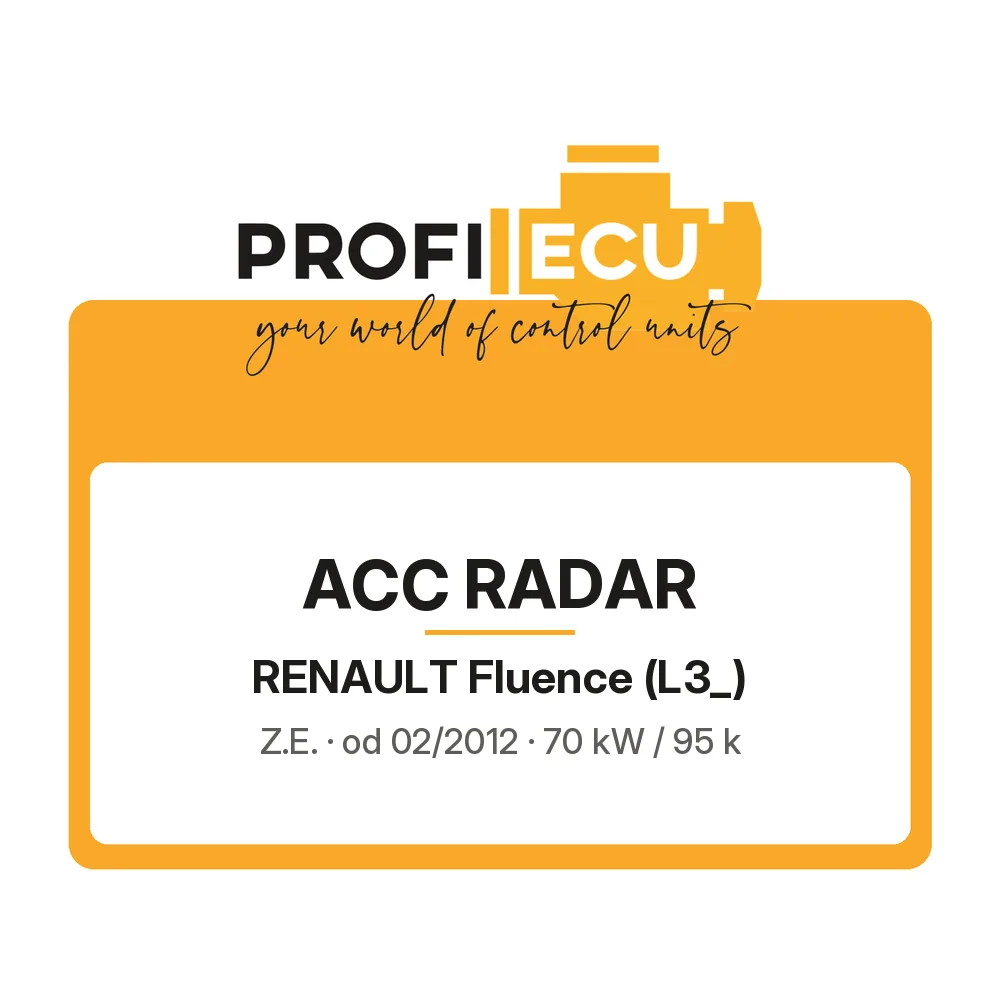 Etiketa ProfiECU: ACC Radar pro Renault Fluence Z.E.