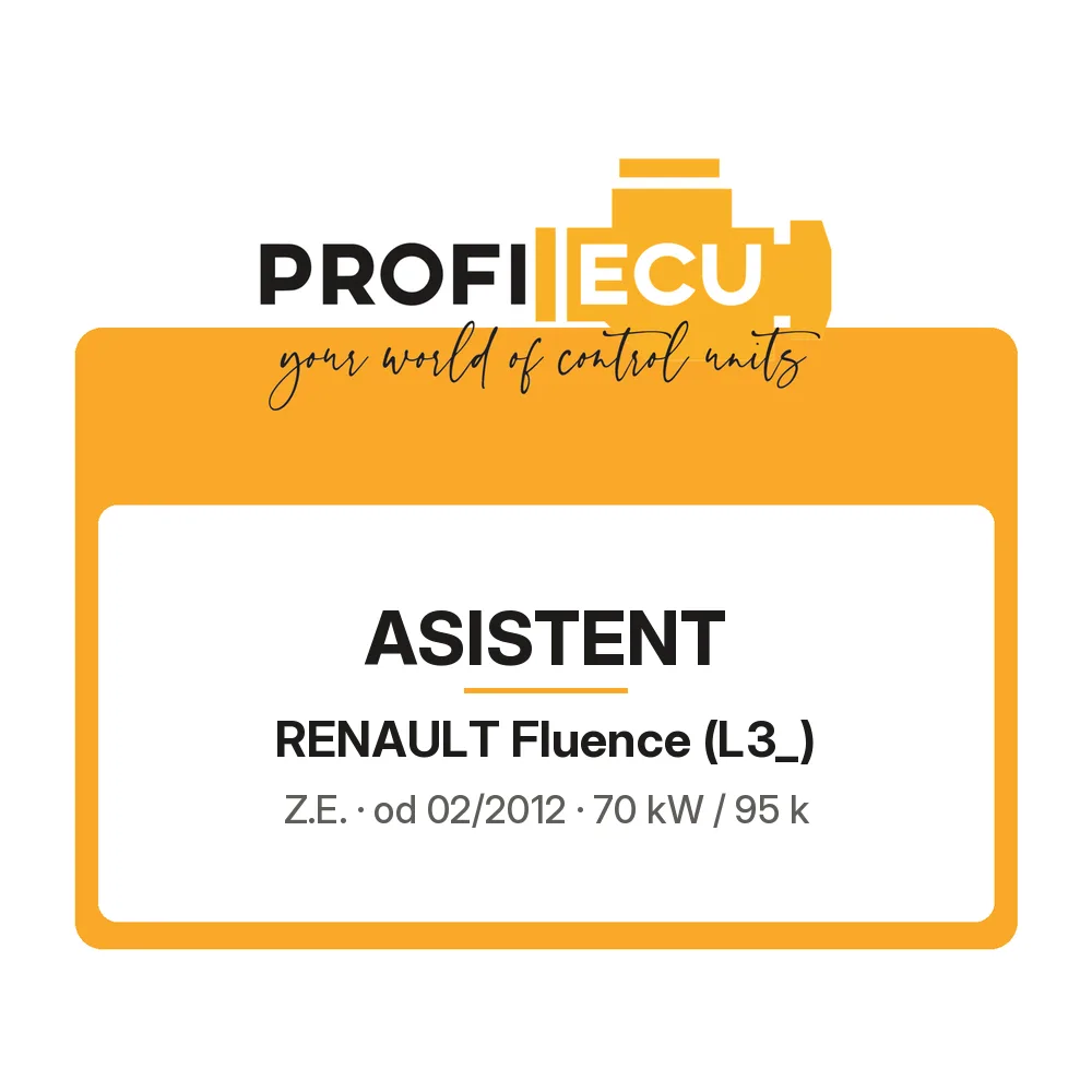 Etiketa ProfiECU: ASISTENT pro Renault Fluence Z.E.