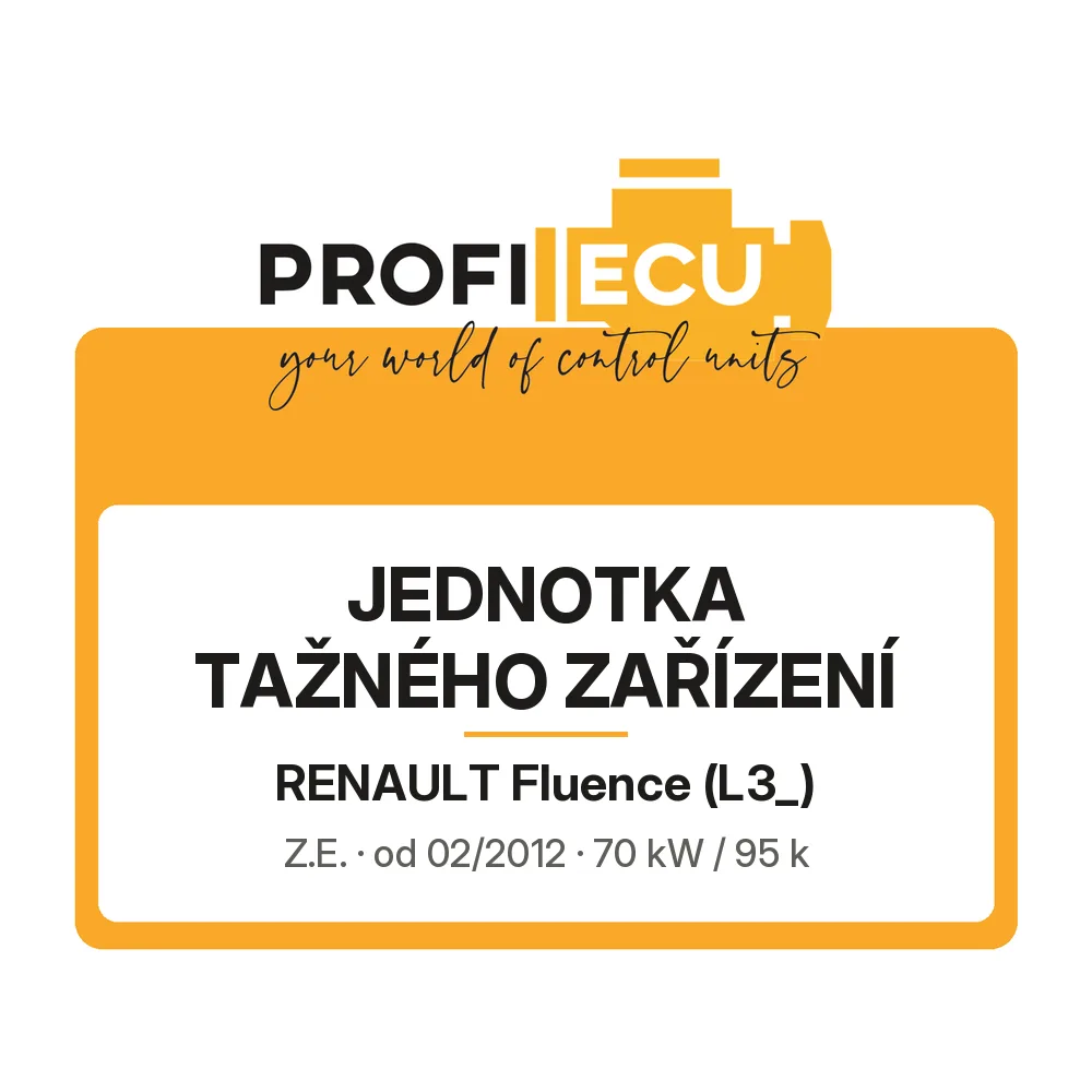Etiketa ProfiECU: jednotka tažného zařízení pro Renault Fluence Z.E.