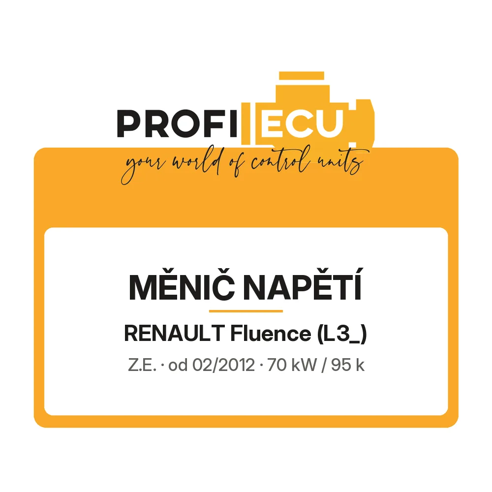 Etiketa ProfiECU: Měnič napětí pro Renault Fluence Z.E.