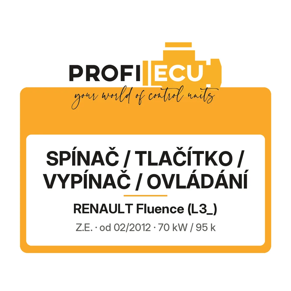 Etiketa ProfiECU: Spínač / tlačítko / vypínač / Ovládání pro Renault Fluence Z.E.